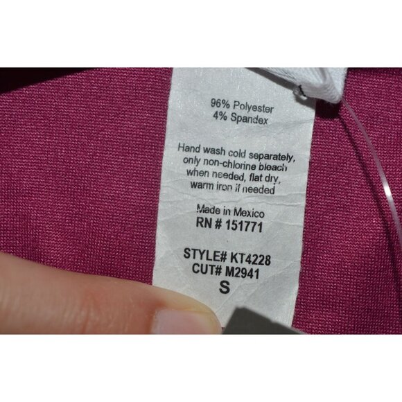 NWT Le Lis Magenta Purple Square Neck Sleeveless Bodysuit Womens Size Small - Picture 5 of 7